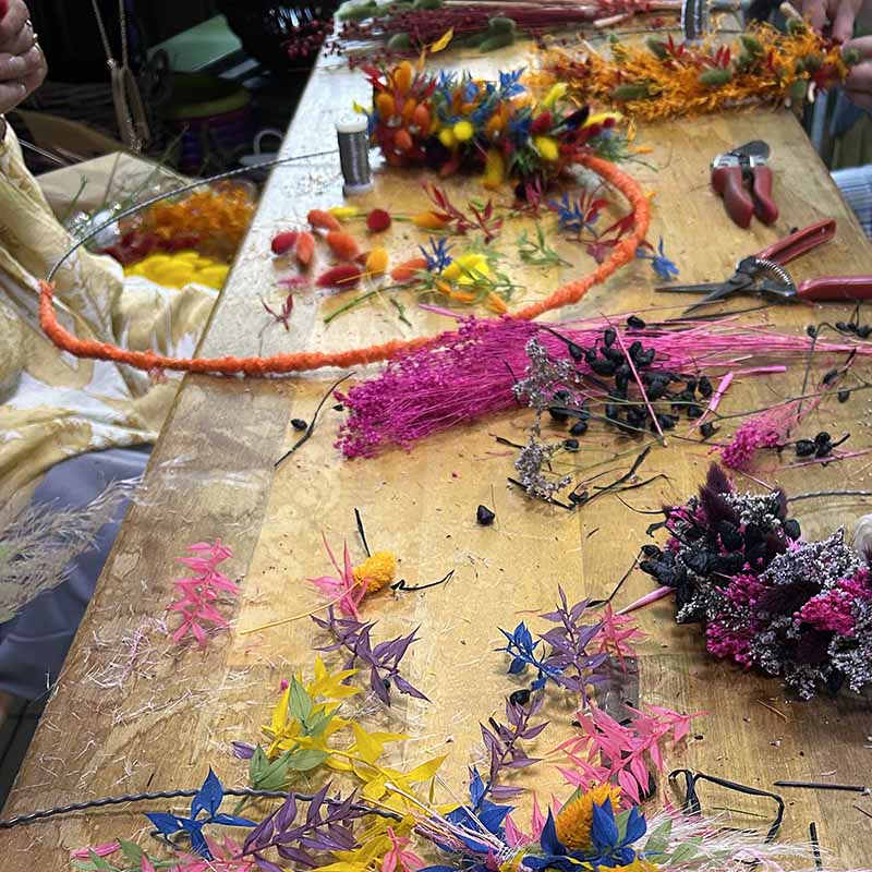 Kranz mit Trockenblumen binden Düsseldorf